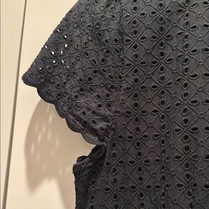 Elegant Black Eyelet Dress